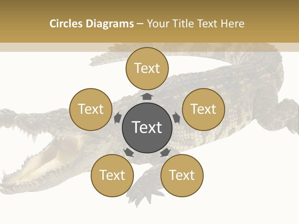 Predator Rough Skin White Background PowerPoint Template