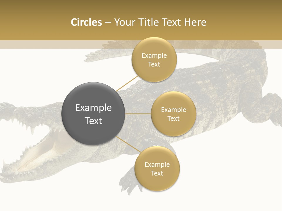 Predator Rough Skin White Background PowerPoint Template