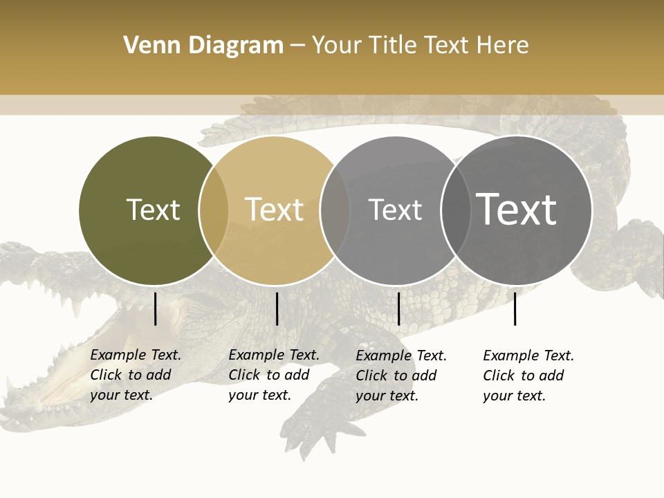 Predator Rough Skin White Background PowerPoint Template