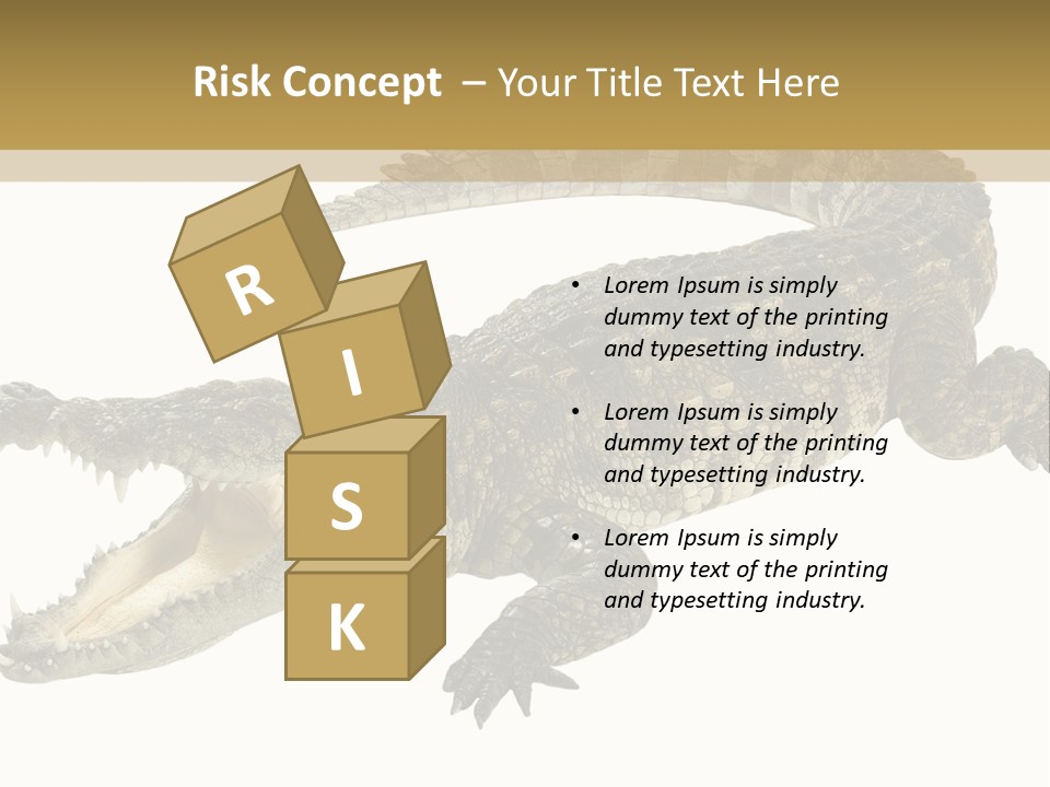 Predator Rough Skin White Background PowerPoint Template