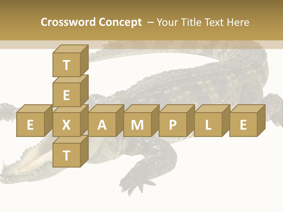 Predator Rough Skin White Background PowerPoint Template