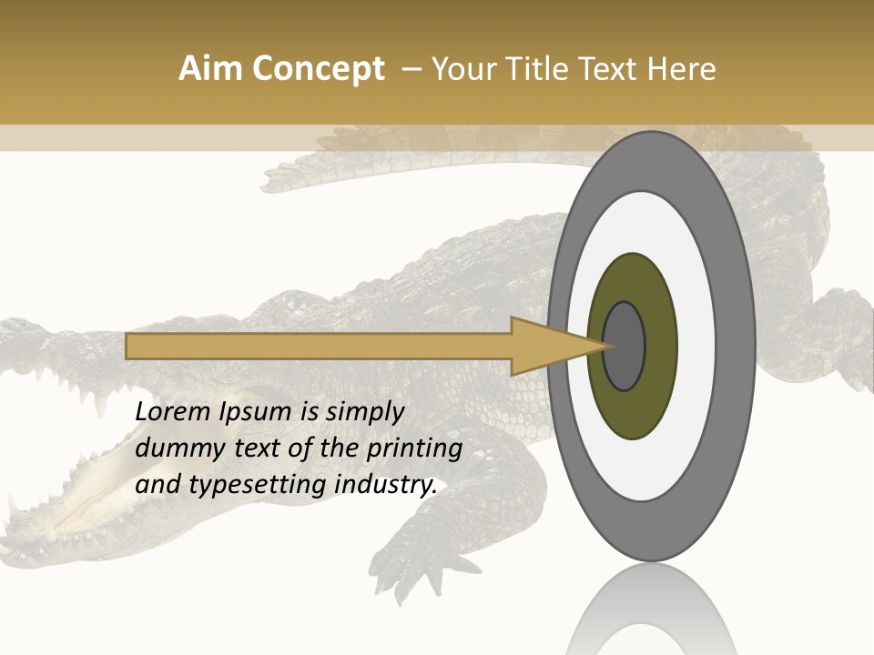 Predator Rough Skin White Background PowerPoint Template