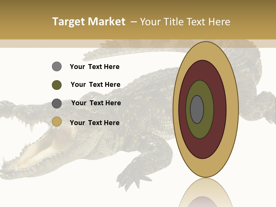 Predator Rough Skin White Background PowerPoint Template