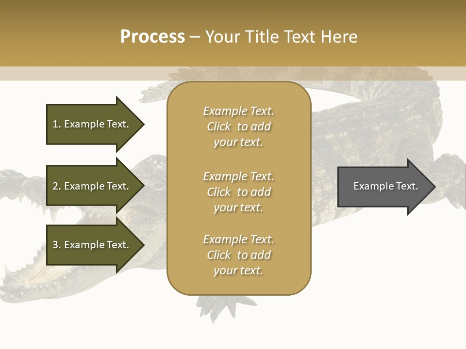 Predator Rough Skin White Background PowerPoint Template