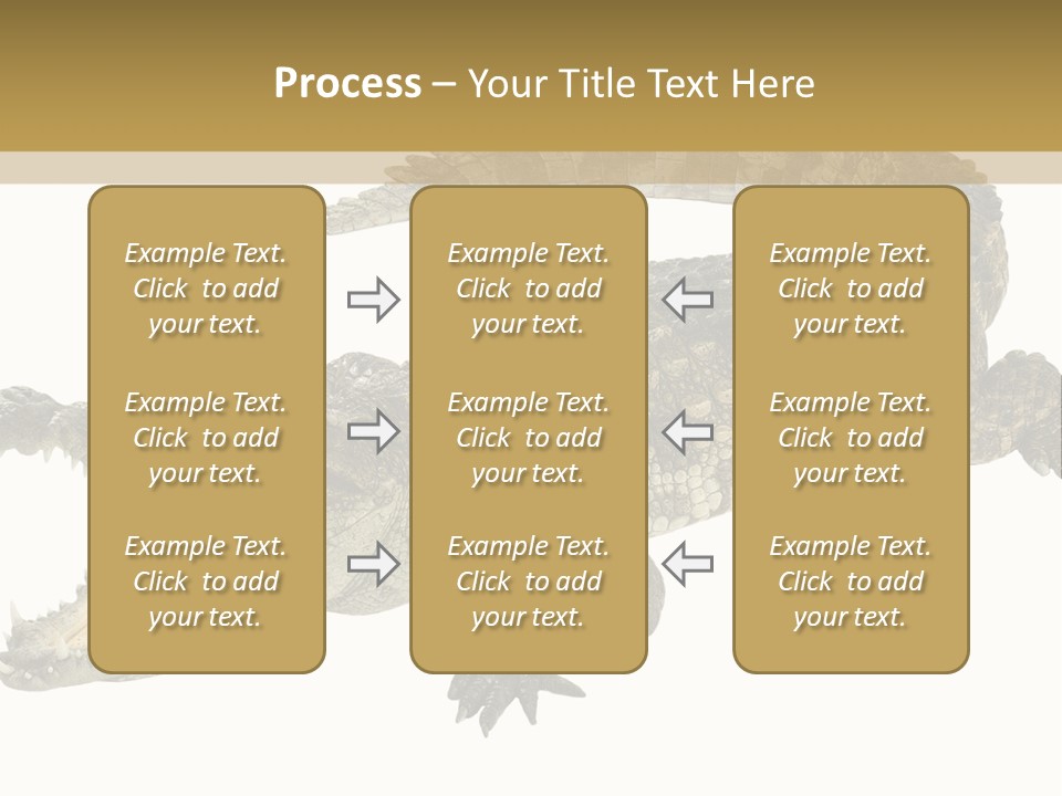Predator Rough Skin White Background PowerPoint Template