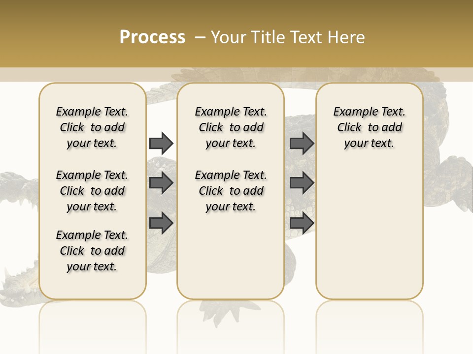 Predator Rough Skin White Background PowerPoint Template