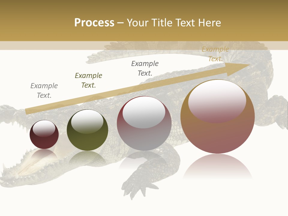 Predator Rough Skin White Background PowerPoint Template