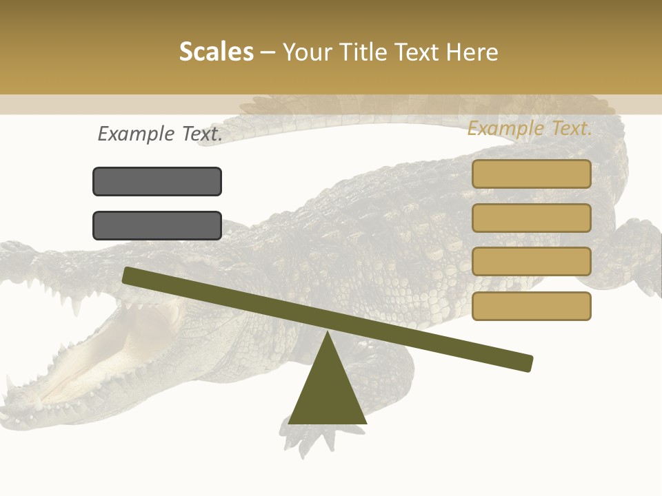 Predator Rough Skin White Background PowerPoint Template