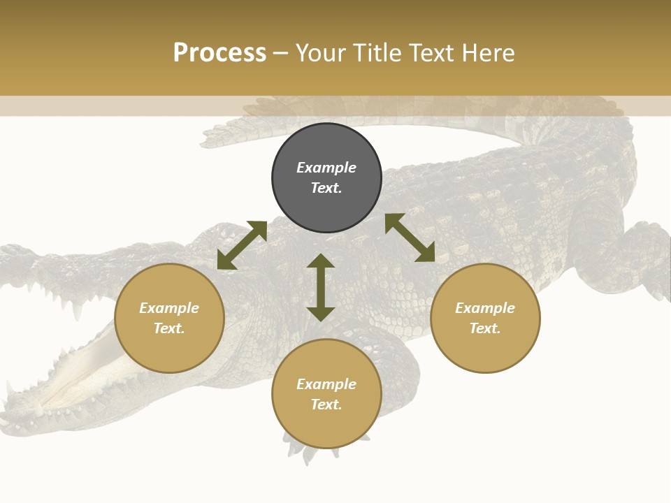 Predator Rough Skin White Background PowerPoint Template