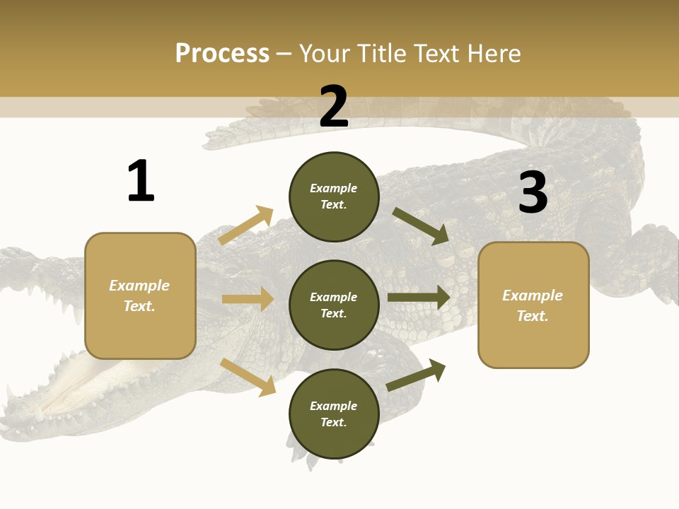 Predator Rough Skin White Background PowerPoint Template