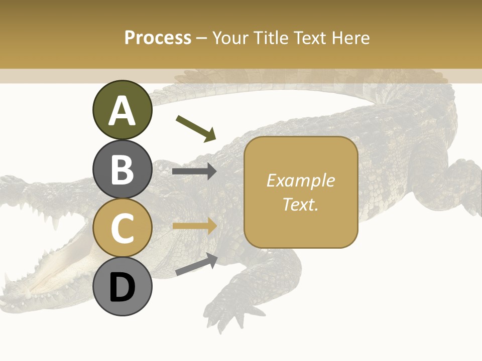 Predator Rough Skin White Background PowerPoint Template