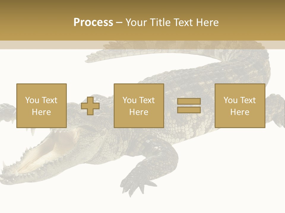 Predator Rough Skin White Background PowerPoint Template
