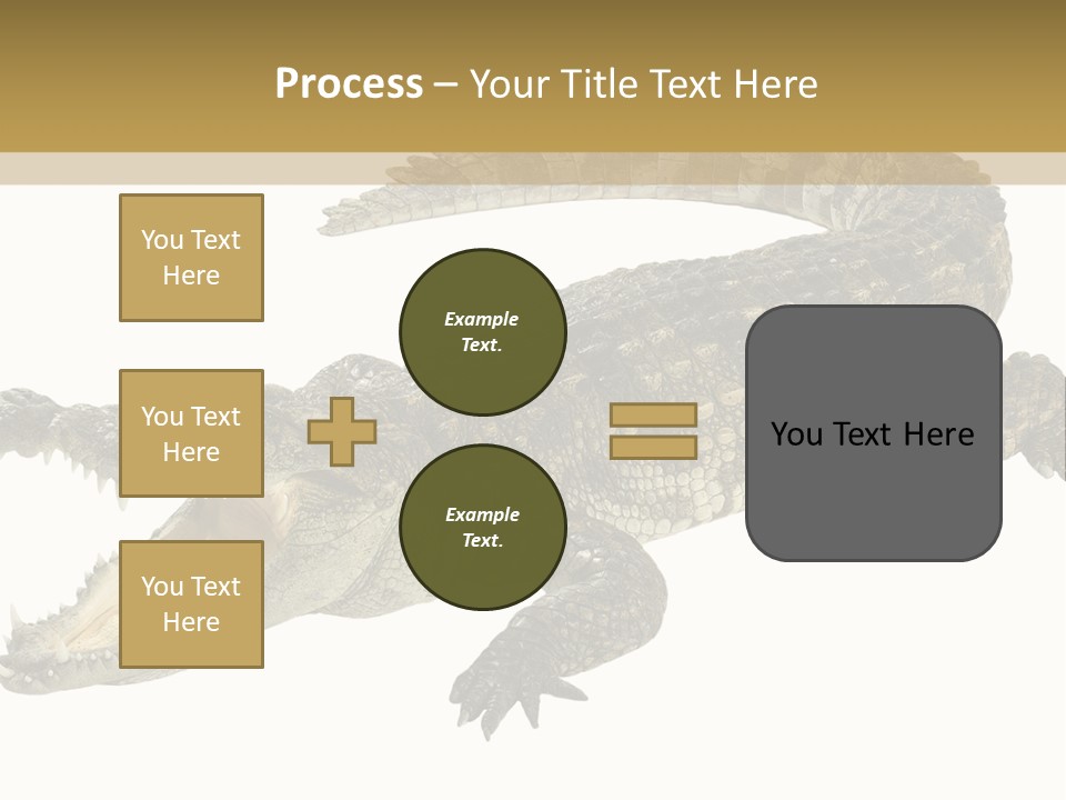 Predator Rough Skin White Background PowerPoint Template