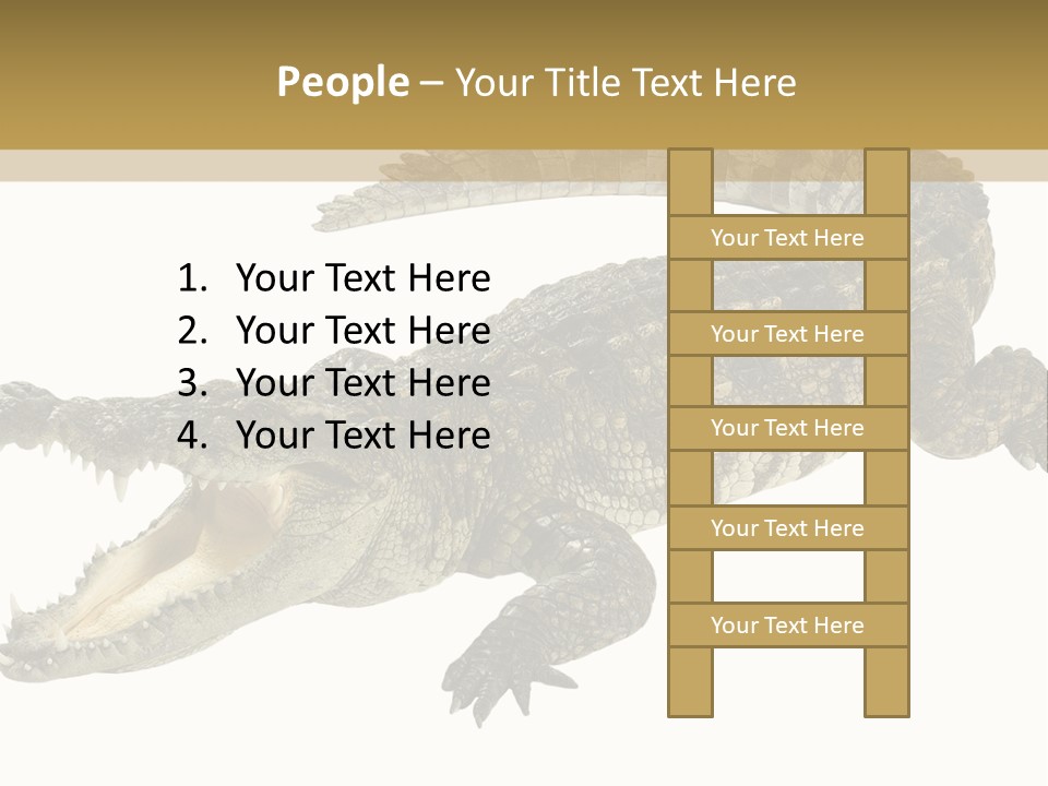 Predator Rough Skin White Background PowerPoint Template