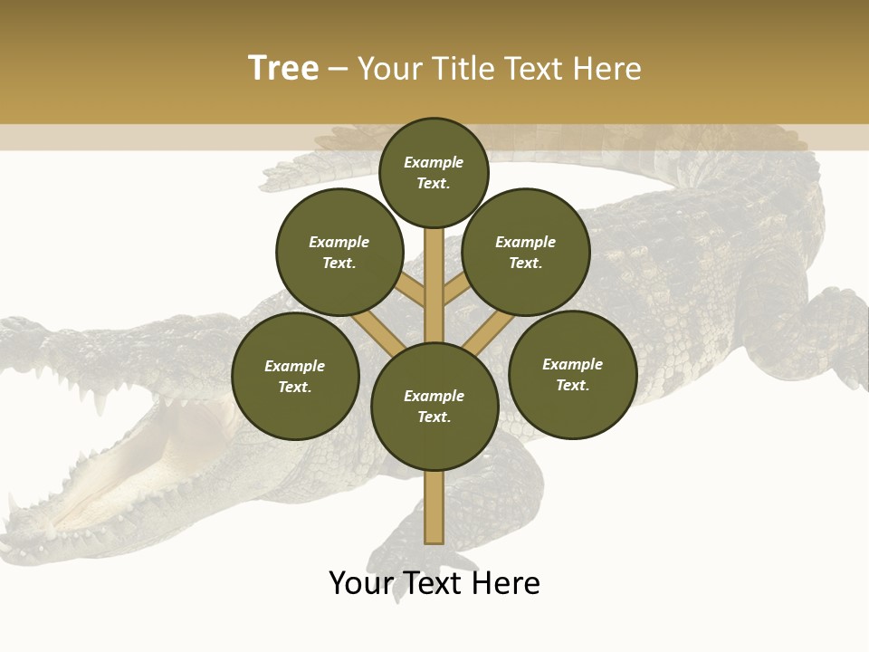 Predator Rough Skin White Background PowerPoint Template