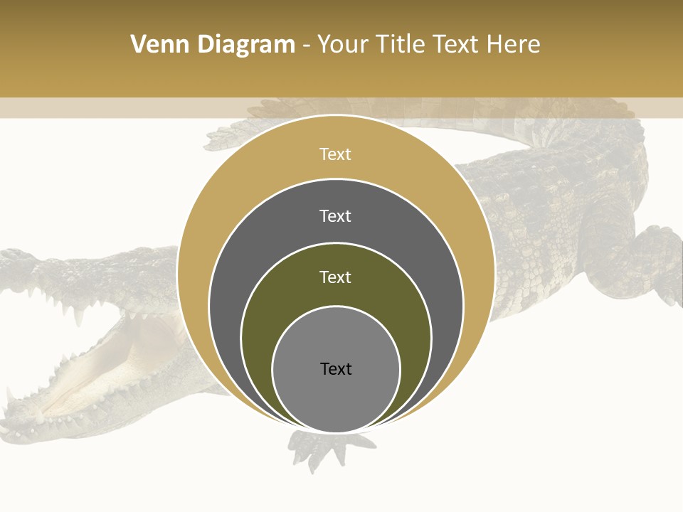 Predator Rough Skin White Background PowerPoint Template