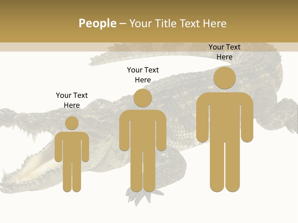 Predator Rough Skin White Background PowerPoint Template