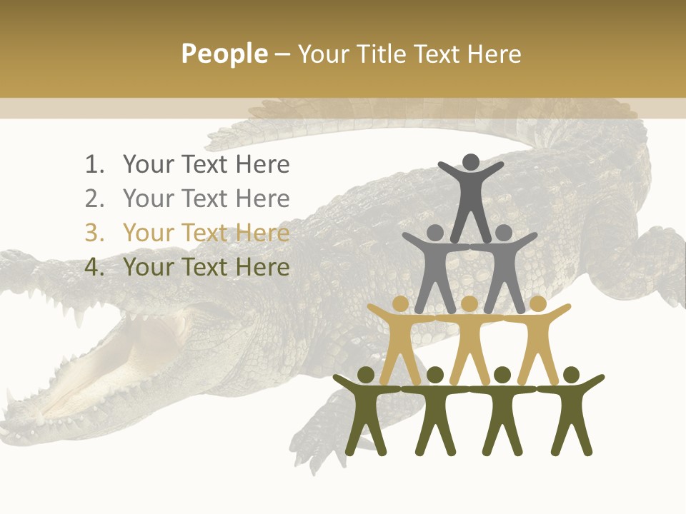 Predator Rough Skin White Background PowerPoint Template