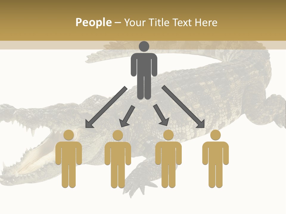 Predator Rough Skin White Background PowerPoint Template