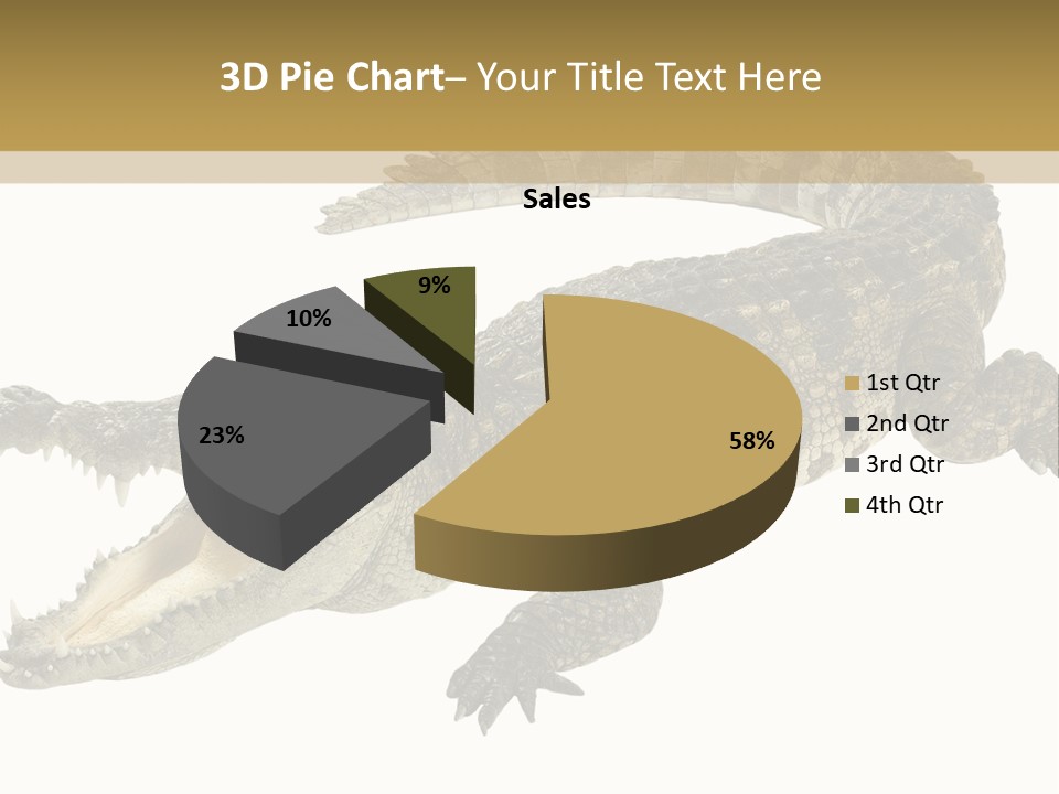 Predator Rough Skin White Background PowerPoint Template