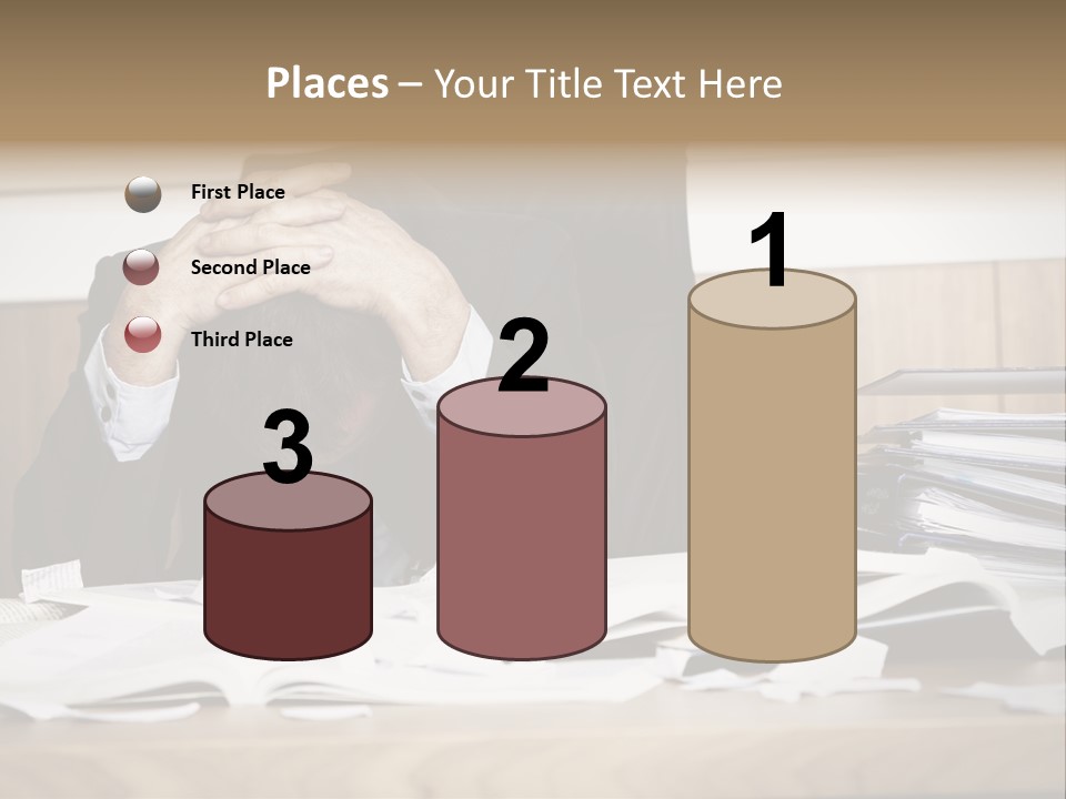 Stress Overloaded Books PowerPoint Template