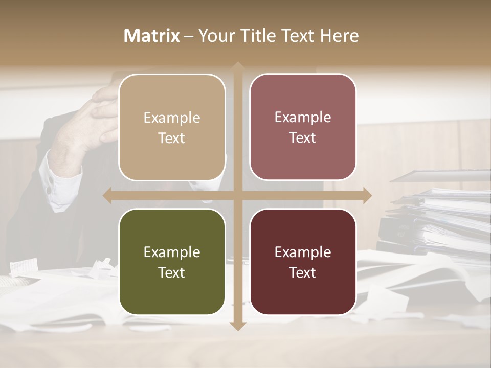 Stress Overloaded Books PowerPoint Template