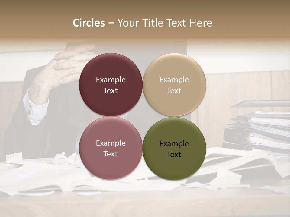 Stress Overloaded Books PowerPoint Template