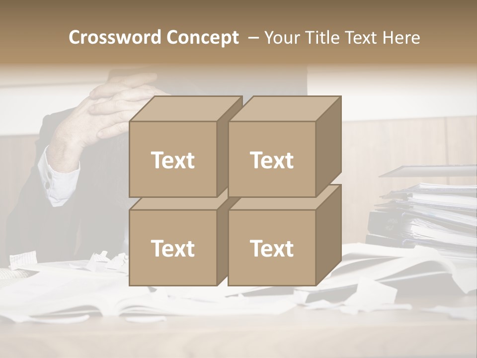 Stress Overloaded Books PowerPoint Template