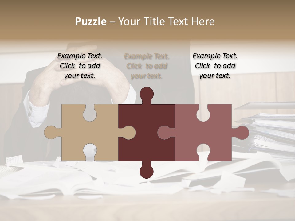 Stress Overloaded Books PowerPoint Template