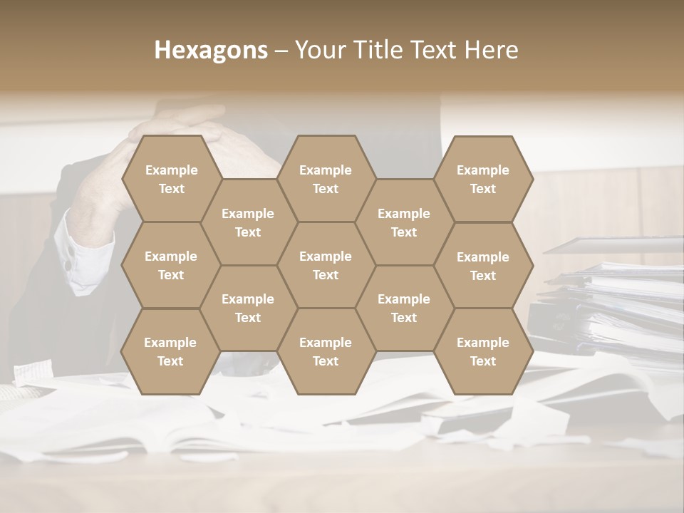 Stress Overloaded Books PowerPoint Template