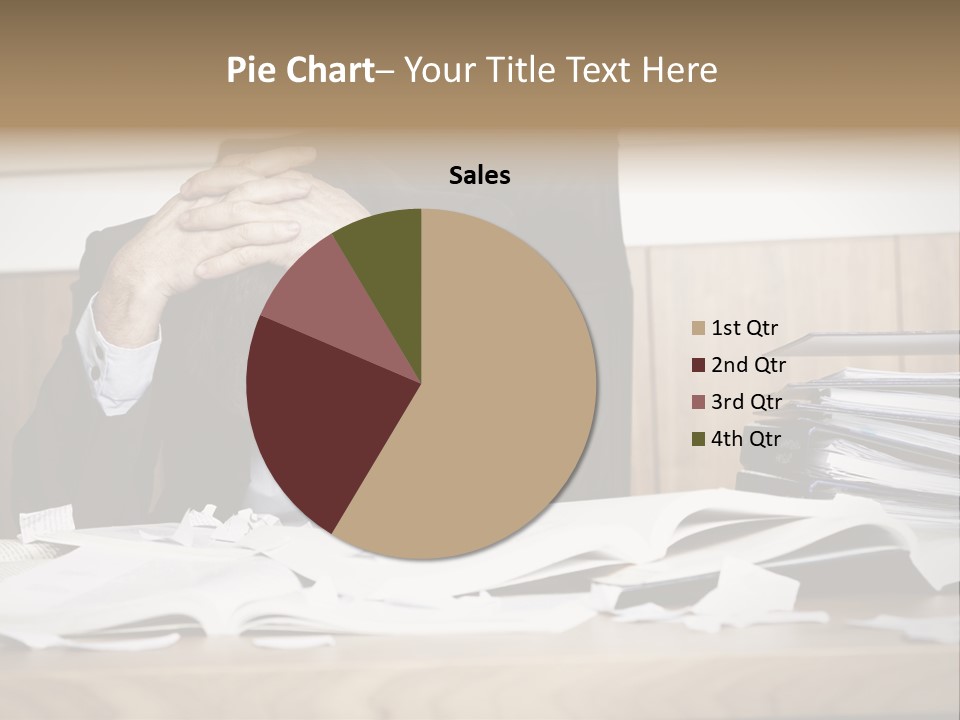 Stress Overloaded Books PowerPoint Template