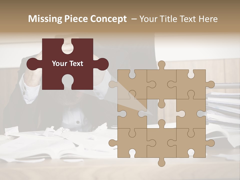 Stress Overloaded Books PowerPoint Template