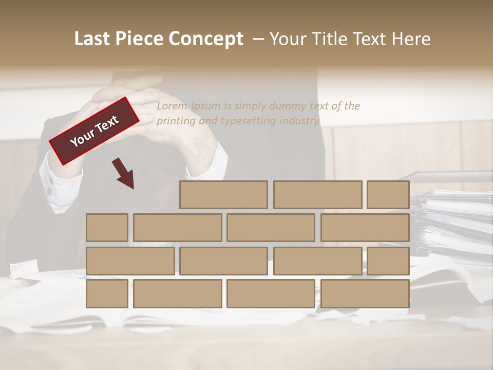 Stress Overloaded Books PowerPoint Template