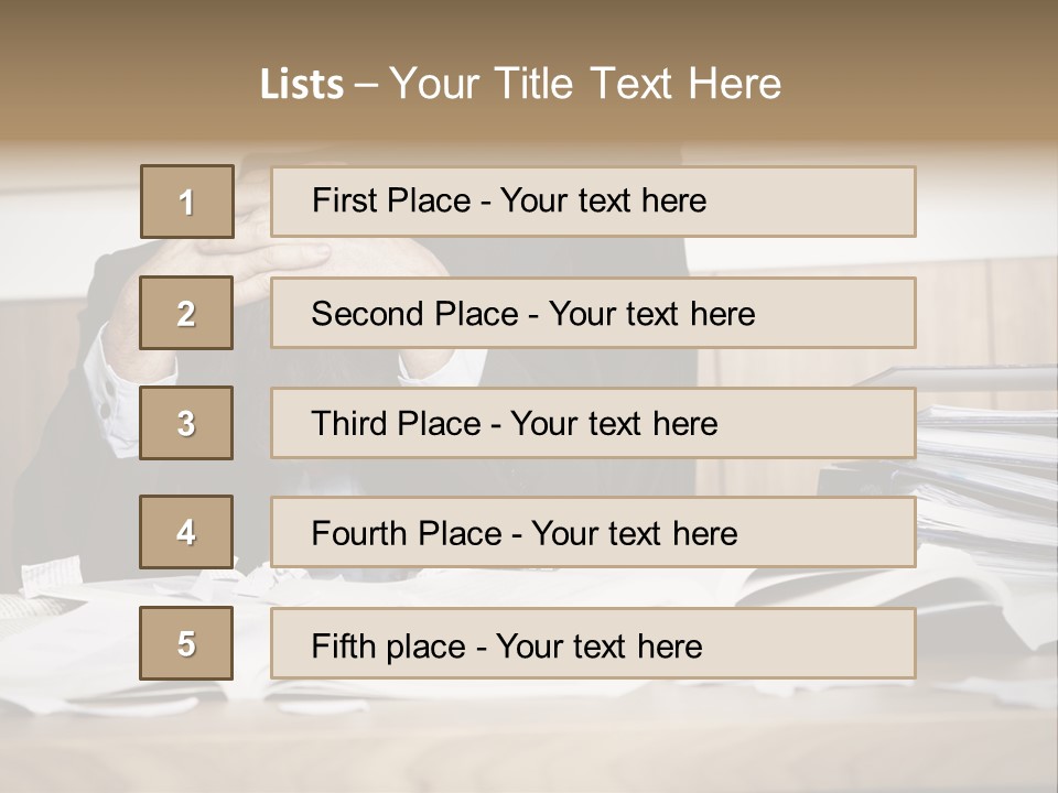 Stress Overloaded Books PowerPoint Template