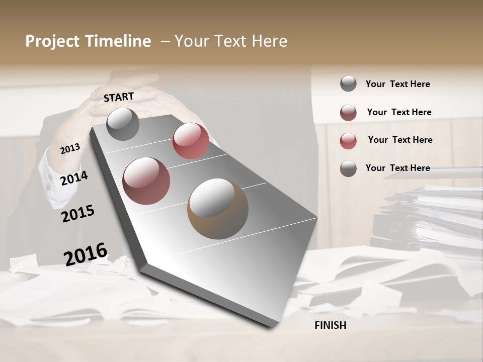 Stress Overloaded Books PowerPoint Template