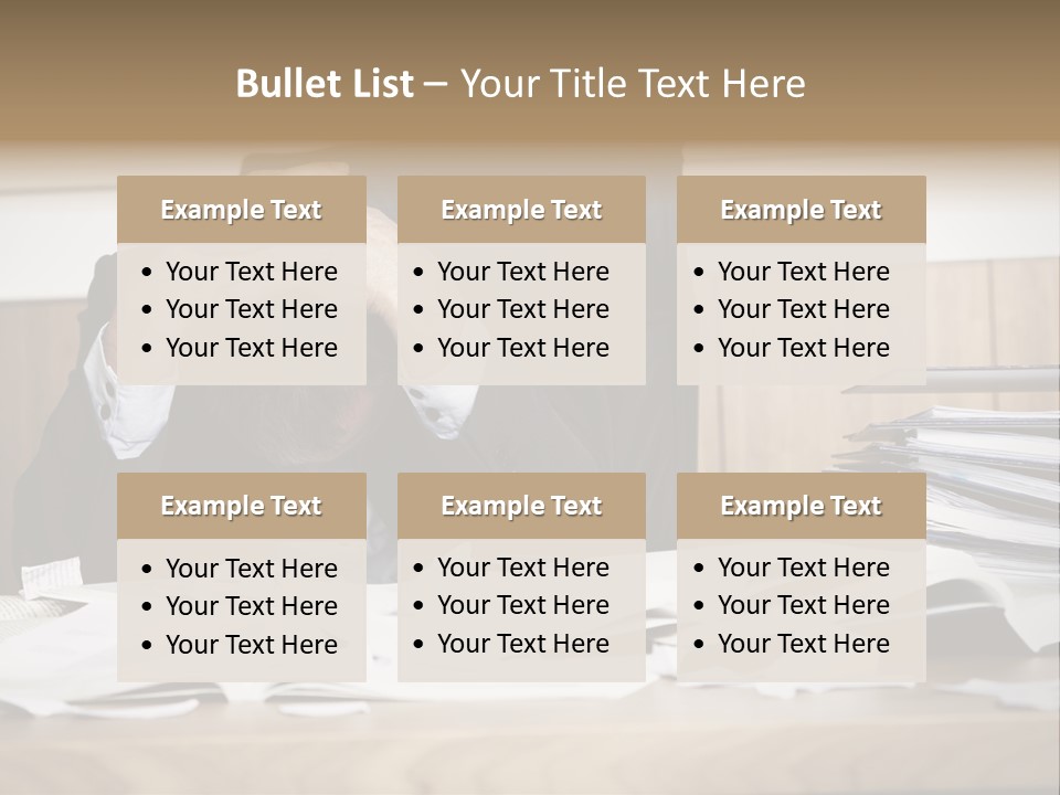 Stress Overloaded Books PowerPoint Template