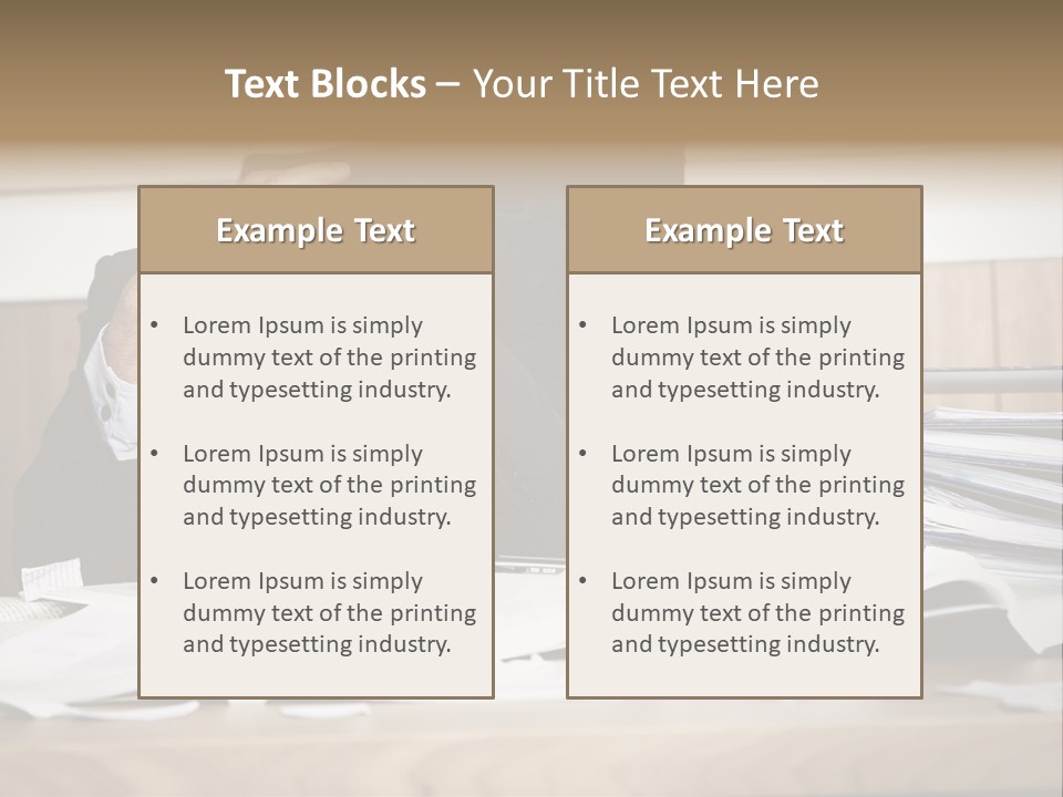 Stress Overloaded Books PowerPoint Template