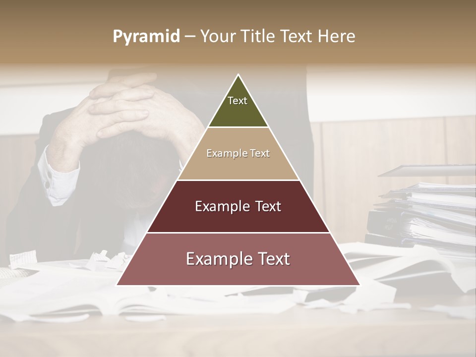 Stress Overloaded Books PowerPoint Template