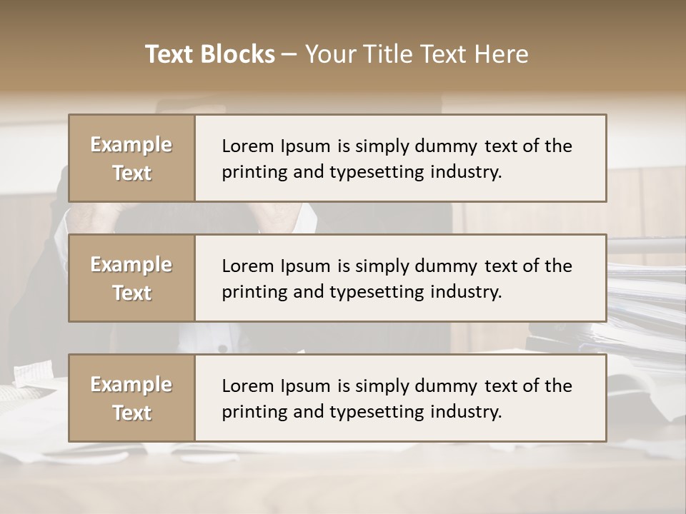 Stress Overloaded Books PowerPoint Template
