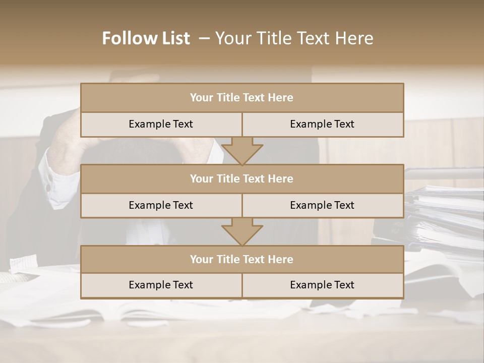 Stress Overloaded Books PowerPoint Template