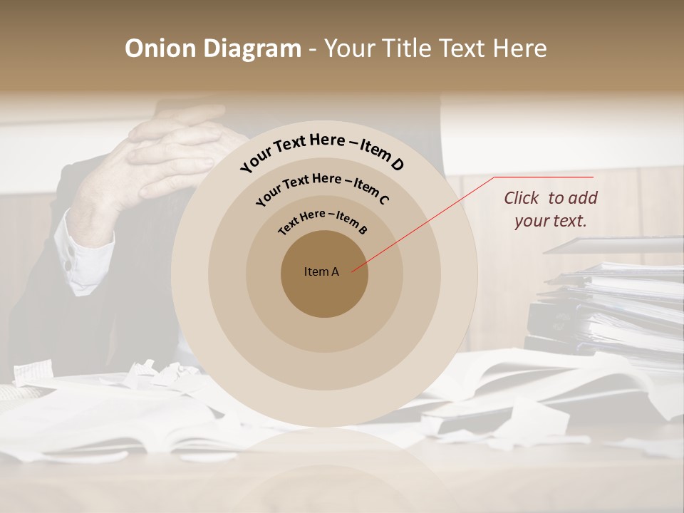 Stress Overloaded Books PowerPoint Template