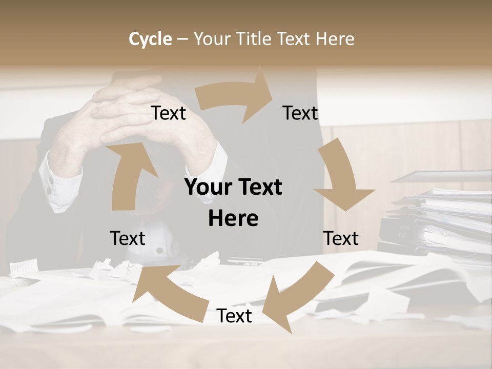 Stress Overloaded Books PowerPoint Template