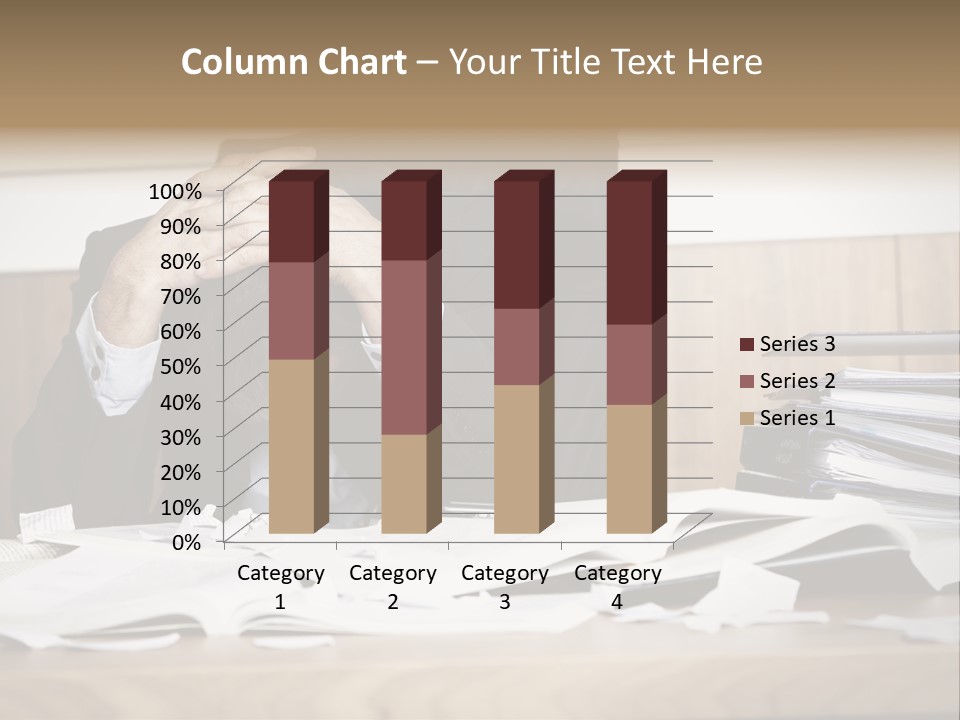 Stress Overloaded Books PowerPoint Template