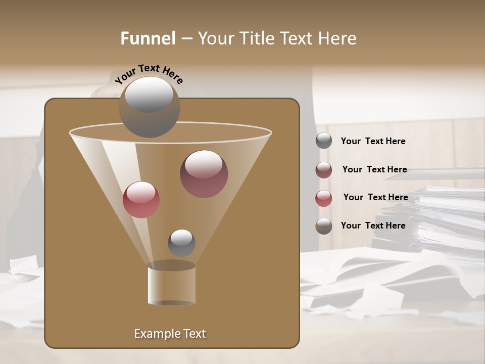 Stress Overloaded Books PowerPoint Template