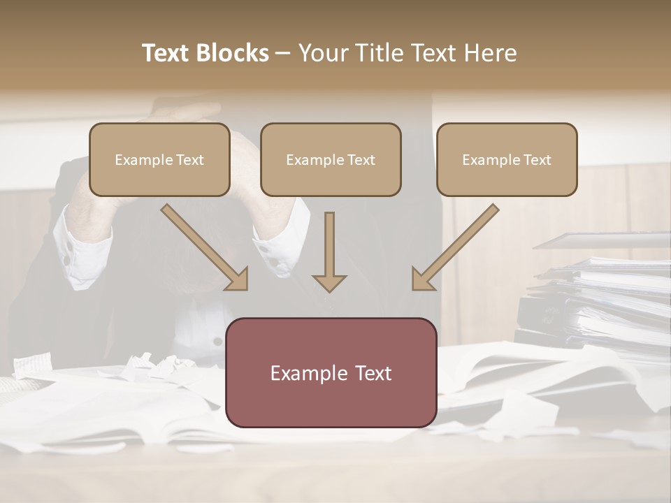 Stress Overloaded Books PowerPoint Template