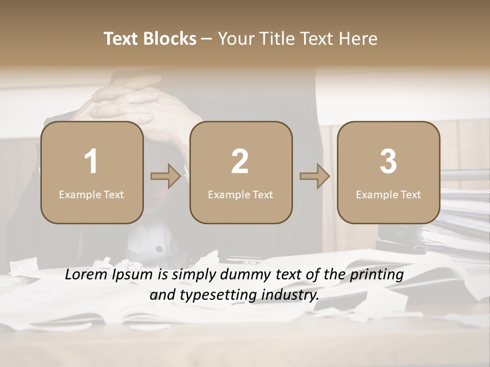 Stress Overloaded Books PowerPoint Template