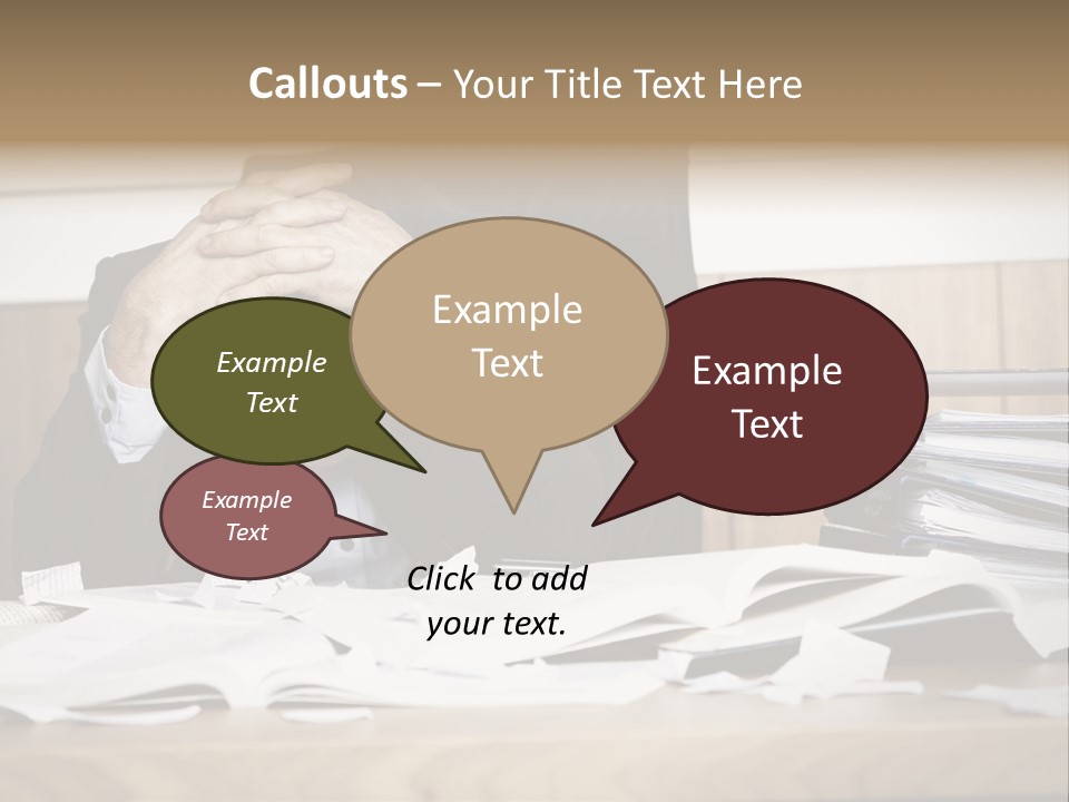 Stress Overloaded Books PowerPoint Template
