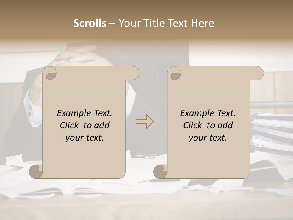 Stress Overloaded Books PowerPoint Template