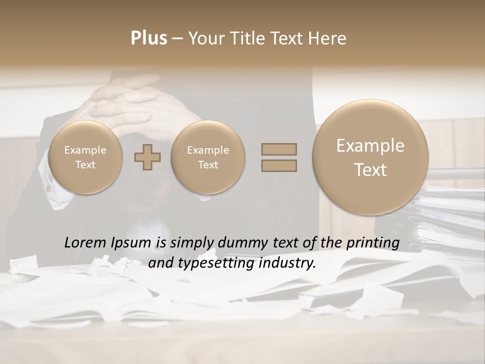 Stress Overloaded Books PowerPoint Template