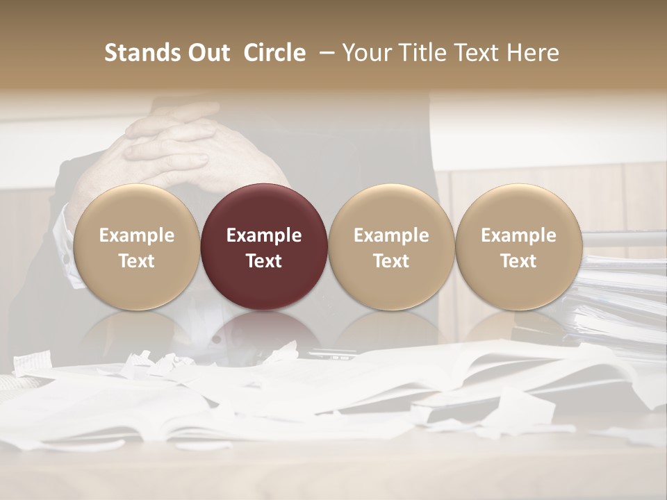 Stress Overloaded Books PowerPoint Template